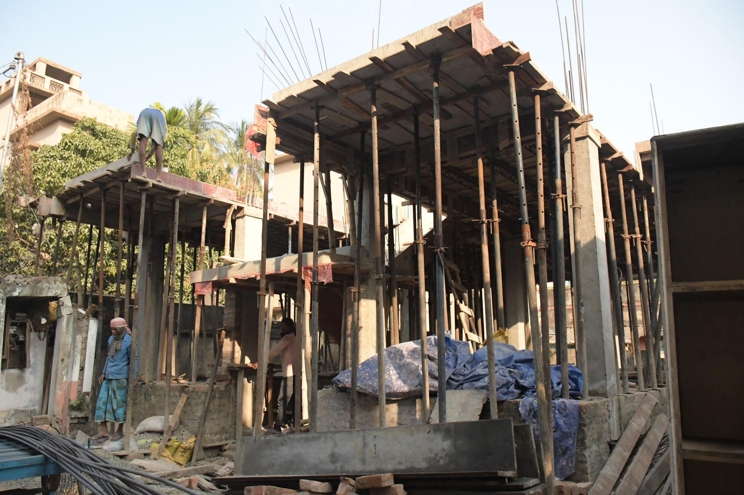 Ongoing apartment construction site